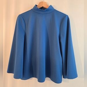 Ann Taylor • Classic Blue Mock Neck Top